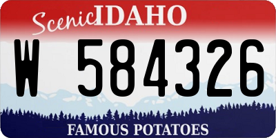 ID license plate W584326