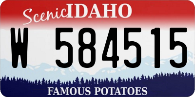 ID license plate W584515