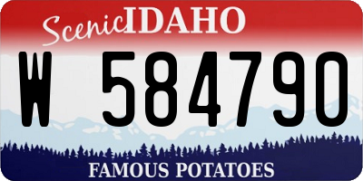 ID license plate W584790