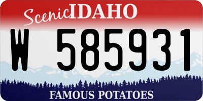 ID license plate W585931