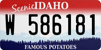 ID license plate W586181
