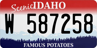 ID license plate W587258