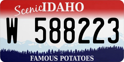 ID license plate W588223