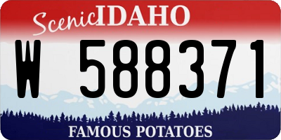 ID license plate W588371
