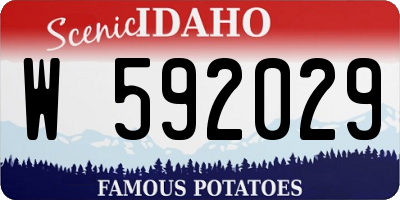 ID license plate W592029
