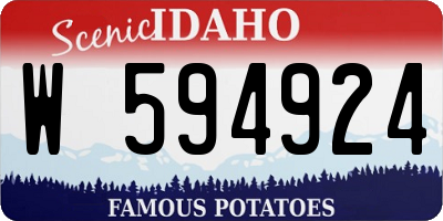 ID license plate W594924