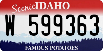 ID license plate W599363