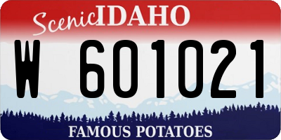 ID license plate W601021