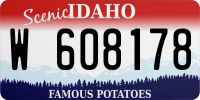 ID license plate W608178