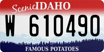 ID license plate W610490