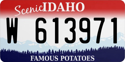 ID license plate W613971