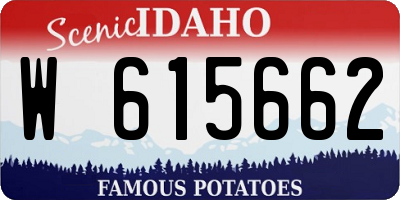ID license plate W615662