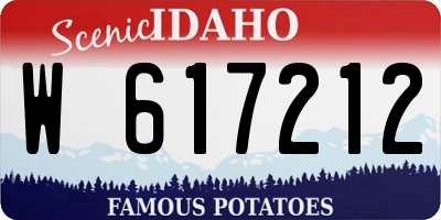 ID license plate W617212
