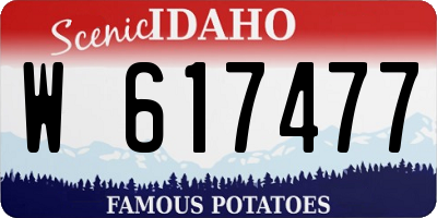 ID license plate W617477