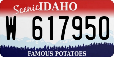 ID license plate W617950