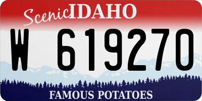 ID license plate W619270