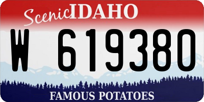 ID license plate W619380