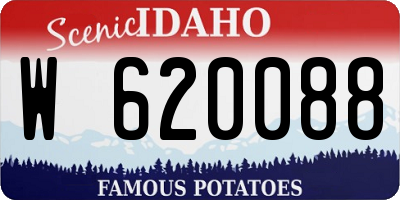 ID license plate W620088