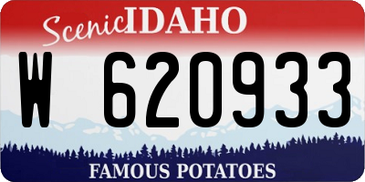 ID license plate W620933