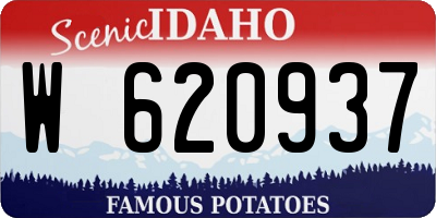 ID license plate W620937