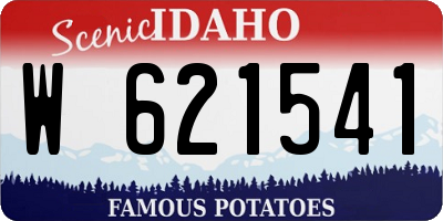 ID license plate W621541