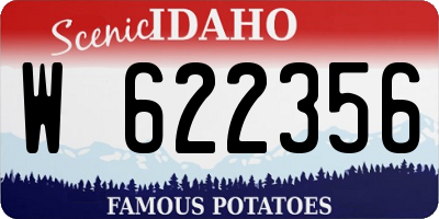 ID license plate W622356