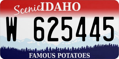 ID license plate W625445