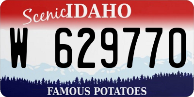 ID license plate W629770