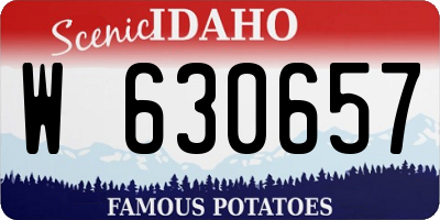 ID license plate W630657