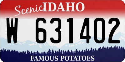 ID license plate W631402