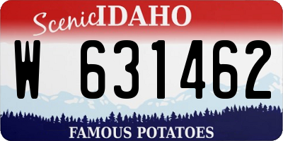 ID license plate W631462