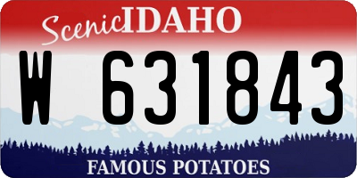 ID license plate W631843