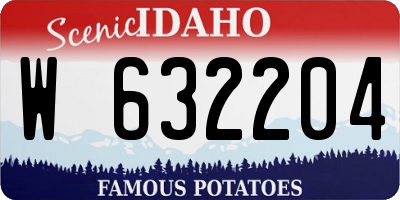 ID license plate W632204