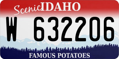 ID license plate W632206