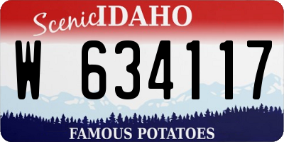 ID license plate W634117