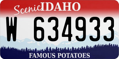 ID license plate W634933