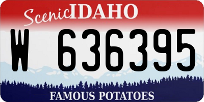 ID license plate W636395