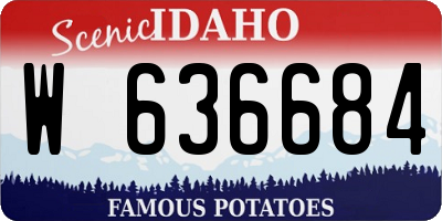 ID license plate W636684