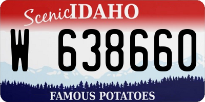 ID license plate W638660