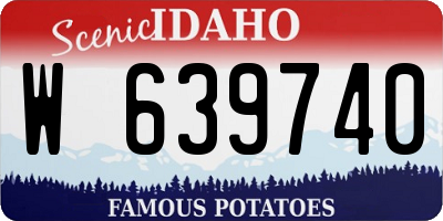 ID license plate W639740