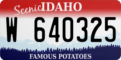 ID license plate W640325