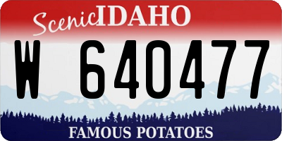 ID license plate W640477
