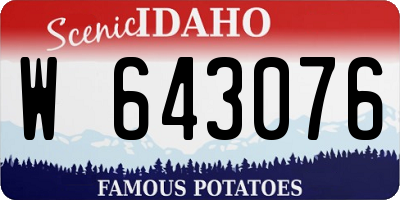 ID license plate W643076