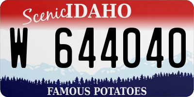 ID license plate W644040