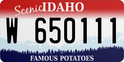 ID license plate W650111
