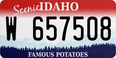 ID license plate W657508
