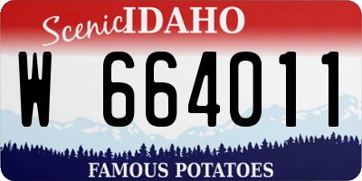 ID license plate W664011