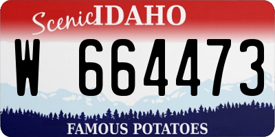 ID license plate W664473
