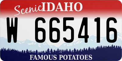 ID license plate W665416