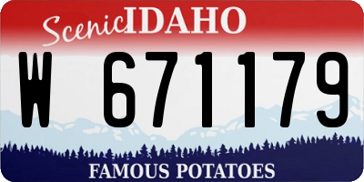 ID license plate W671179